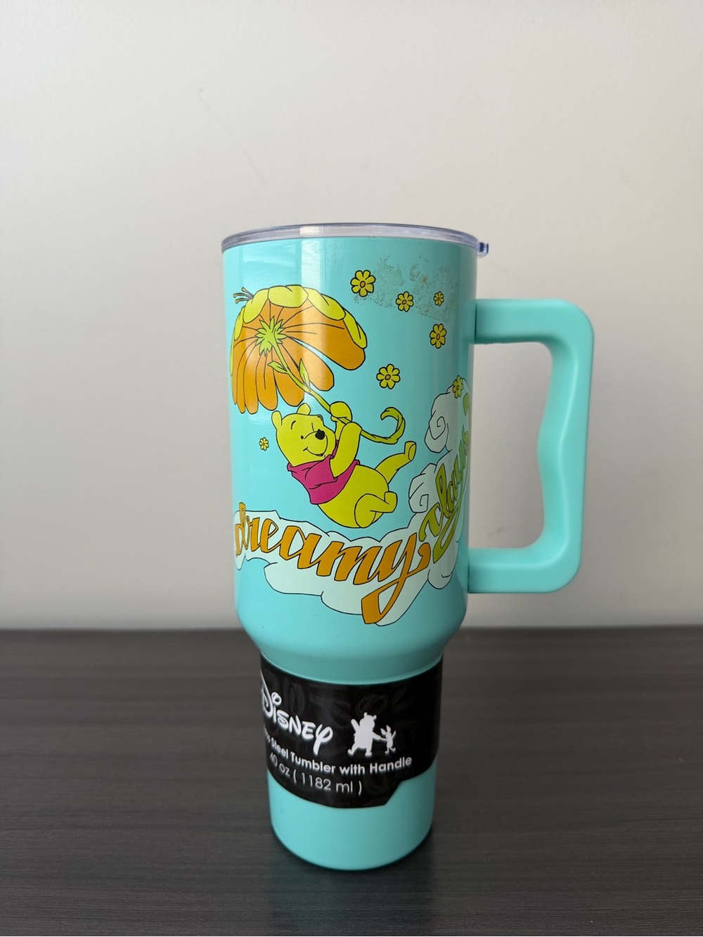 Disney Aqua Winnie the Pooh Travel Mug with Handle